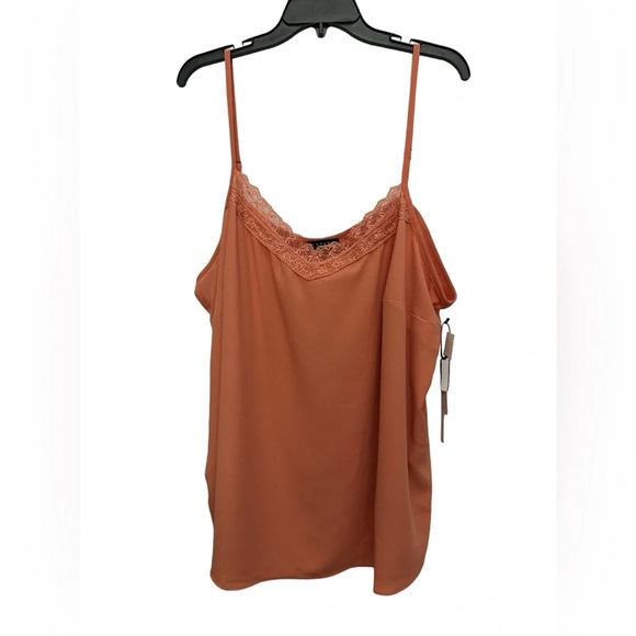 1.State The Fleur Camisole Size 3X Lace Trim In Romantic Apricot Lined NWT - Picture 1 of 5